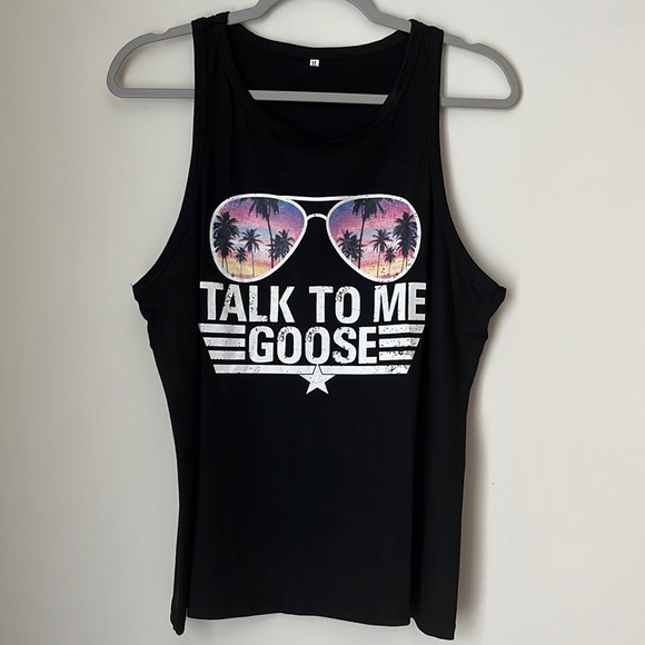 Talk To Me Goose Top Gun Black Tank Top Size Medium - Picture 2 of 7